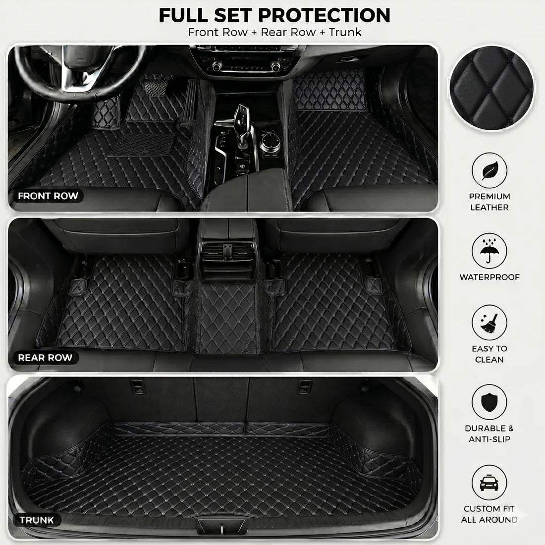 Elvie Heavy Duty Universal Fit Car Mats, SUVs, and Trucks