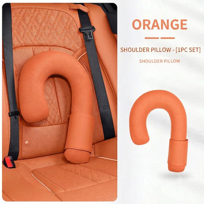 Premium Leather Car Shoulder Pad - Minimalist Comfort (Universal Fit)