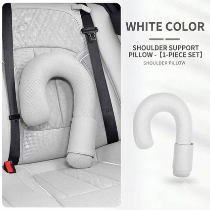 Premium Leather Car Shoulder Pad - Minimalist Comfort (Universal Fit)